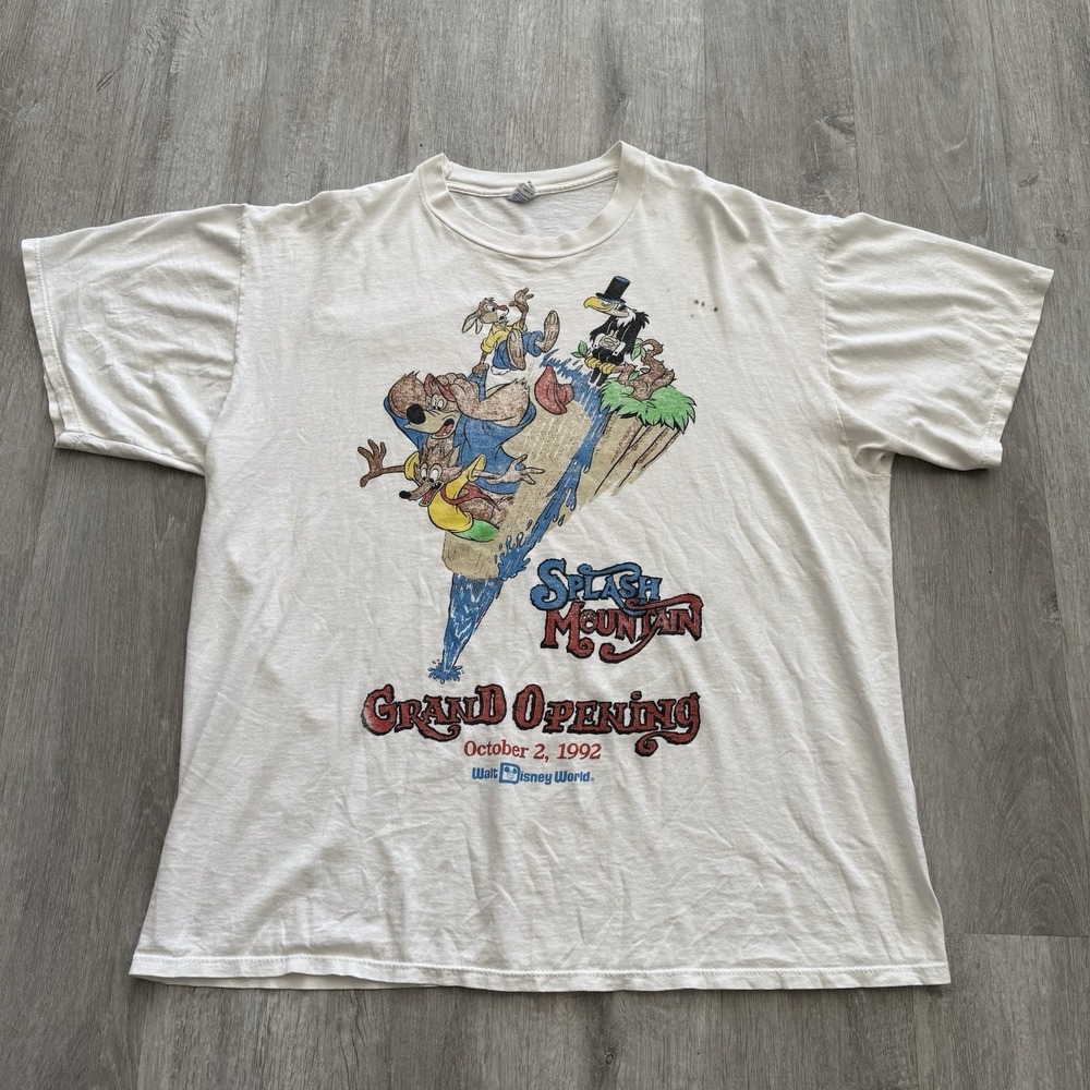 Vintage Disney World Splash Mountain Opening‎ Day Oct 2nd 1992 T-Shirt Adult XXL